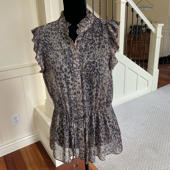 All Saints ruffle trim blouse - Picture 1 of 5